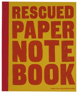 rescued paper notebook